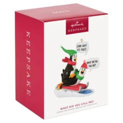 Hallmark What Did You Call Me? Ornament -Featured Home Stores Penguins Sledding Keepsake Ornament 2099QGO2867 04
