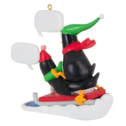 Hallmark What Did You Call Me? Ornament -Featured Home Stores Penguins Sledding Keepsake Ornament 2099QGO2867 06