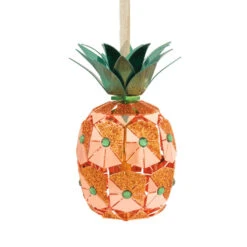 Pineapple Premium Metal Hallmark Ornament -Featured Home Stores Pineapple Metal Christmas Ornament 1HDL2146 04