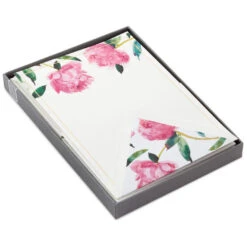 Hallmark Pink Peonies Stationery Set, Box Of 20