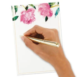 Hallmark Pink Peonies Stationery Set, Box Of 20 -Featured Home Stores Pink Peonies Stationery Set 1499STN1137 04