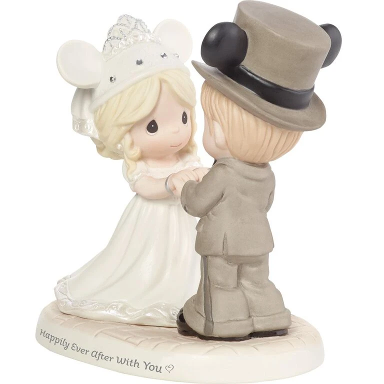 Precious Moments Happily Ever After Disney Wedding Couple Figurine, 6" 2 Precious Moments Happily Ever After Disney Wedding Couple Figurine, 6" - Image 2