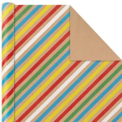 Hallmark Primary Birthday 3-Pack Kraft Wrapping Paper, 105 Sq. Ft. Total -Featured Home Stores Primary Birthday 3Pack Kraft Wrapping Paper 5EWR6409 05