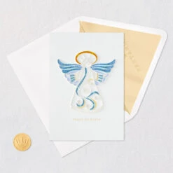 Hallmark Peace On Earth Angel Quilled Paper Handmade Christmas Card -Featured Home Stores Quilled Paper Peace Angel Handmade Christmas Card 1299IXC7334 05