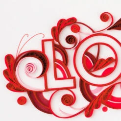 Hallmark With All My Heart Quilled Paper Handmade Love Card -Featured Home Stores Red Letters Quilled Paper Handmade Romantic Love Card 1299LAD2811 04
