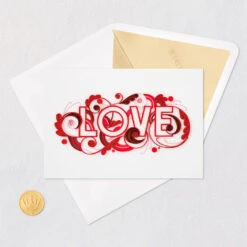 Hallmark With All My Heart Quilled Paper Handmade Love Card -Featured Home Stores Red Letters Quilled Paper Handmade Romantic Love Card 1299LAD2811 05