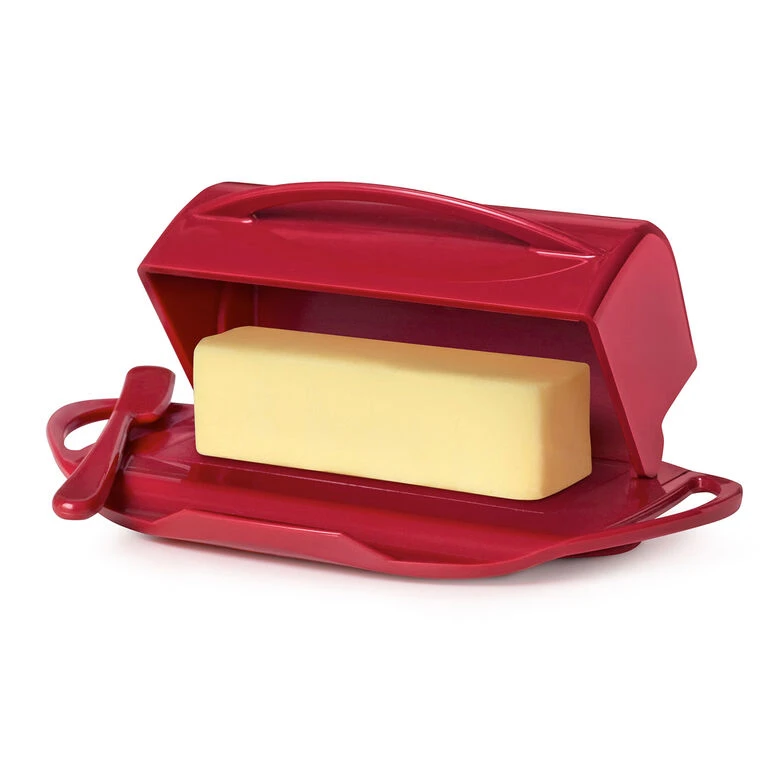 Red Butterie Flip-Top Butter Dish 1 Red Butterie Flip-Top Butter Dish