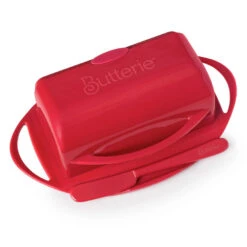 Red Butterie Flip-Top Butter Dish 6 Red Butterie Flip-Top Butter Dish -Featured Home Stores Red Plastic FlipTop Butter Dish With Knife BTRRED1003 03