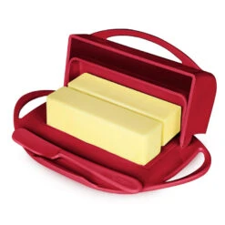 Red Butterie Flip-Top Butter Dish 7 Red Butterie Flip-Top Butter Dish -Featured Home Stores Red Plastic FlipTop Butter Dish With Knife BTRRED1003 04