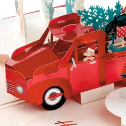Hallmark Joy To You 3D Pop-Up Christmas Card -Featured Home Stores Red Truck 3D PopUp Christmas Card 1299IXC7122 03