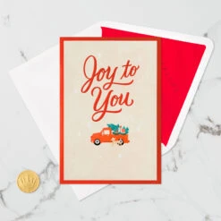 Hallmark Joy To You 3D Pop-Up Christmas Card -Featured Home Stores Red Truck 3D PopUp Christmas Card 1299IXC7122 06