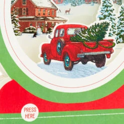 Hallmark Red Truck Snow Globe Musical 3D Pop-Up Christmas Card With Motion -Featured Home Stores Red Truck Snowglobe 3D PopUp Music Motion Christmas Card 1299XOD9992 05