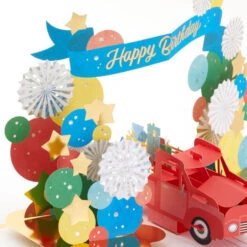 Hallmark Celebrating You Red Truck And Banner 3D Pop-Up Birthday Card -Featured Home Stores Red Truck and Banner 3D PopUp Birthday Card 1299LAD2896 04