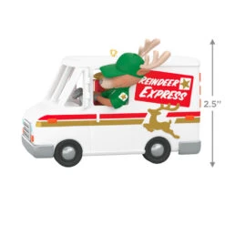 Hallmark Grandma Got Run Over By A Reindeer Musical Ornament -Featured Home Stores Reindeer Express Delivery Truck Keepsake Ornament 2199QGO2639 03