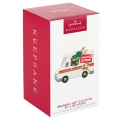 Hallmark Grandma Got Run Over By A Reindeer Musical Ornament -Featured Home Stores Reindeer Express Delivery Truck Keepsake Ornament 2199QGO2639 04