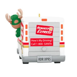 Hallmark Grandma Got Run Over By A Reindeer Musical Ornament -Featured Home Stores Reindeer Express Delivery Truck Keepsake Ornament 2199QGO2639 06