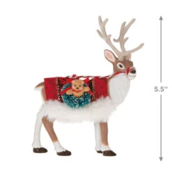 Hallmark Father Christmas's Reindeer Ornament 8 Hallmark Father Christmas's Reindeer Ornament -Featured Home Stores Reindeer With Toy Sack Keepsake Ornament 2199QXE3287 03
