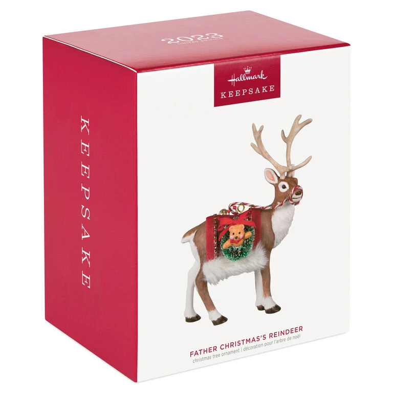 Hallmark Father Christmas's Reindeer Ornament 4 Hallmark Father Christmas's Reindeer Ornament - Image 4