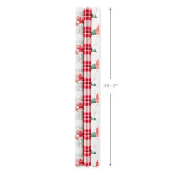 Hallmark Rustic Winter 3-Pack Reversible Metallic Christmas Wrapping Paper, 120 Sq. Ft. -Featured Home Stores Rustic Winter Reversible Christmas Wrapping Paper 5JXW1034 03