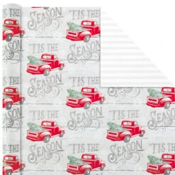 Hallmark Rustic Winter 3-Pack Reversible Metallic Christmas Wrapping Paper, 120 Sq. Ft. -Featured Home Stores Rustic Winter Reversible Christmas Wrapping Paper 5JXW1034 04