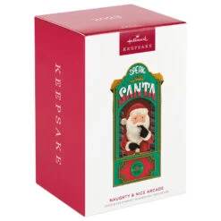 Hallmark Naughty & Nice Arcade Ornament With Light And Sound 9 Hallmark Naughty & Nice Arcade Ornament With Light And Sound -Featured Home Stores Santa Arcade Carnival Game Keepsake Ornament 3499QGO2667 04