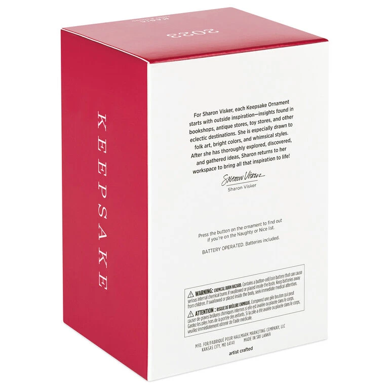 Hallmark Naughty & Nice Arcade Ornament With Light And Sound 5 Hallmark Naughty & Nice Arcade Ornament With Light And Sound - Image 5