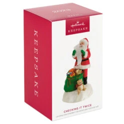 Hallmark Checking It Twice Ornament With Light And Sound 9 Hallmark Checking It Twice Ornament With Light And Sound -Featured Home Stores Santa Checking His List Keepsake Ornament 2999QGO2657 04