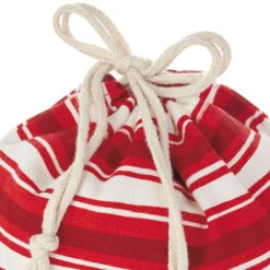 Hallmark 10" And 20" Santa And Stripes 2-Pack Fabric Christmas Gift Bags -Featured Home Stores Santa and Stripes Medium and XL Fabric Gift Bags XGB4902 06