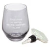 Hallmark Schitt's Creek® Stemless Wine Glass And Bottle Stopper, Set Of 2