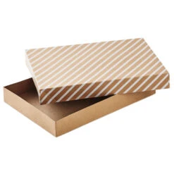 Hallmark Snowflakes And Stripes 12-Pack Designed Brown Shirt Boxes -Featured Home Stores Snowflakes and Stripes 12Pack Designed Shirt Boxes 5XBC1123 04