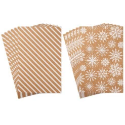 Hallmark Snowflakes And Stripes 12-Pack Designed Brown Shirt Boxes -Featured Home Stores Snowflakes and Stripes 12Pack Designed Shirt Boxes 5XBC1123 05