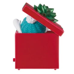 Hallmark Smiles Across The Miles 2023 Recordable Sound Ornament -Featured Home Stores Snowman in Red Present Keepsake Ornament 2499QGO2619 06