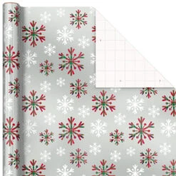 Hallmark Snow Merry 3-Pack Foil Christmas Wrapping Paper Assortment, 60 Sq. Ft. -Featured Home Stores Snowmen and Plaid Foil Christmas Wrapping Paper 5JXW1061 05