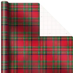 Hallmark Snow Merry 3-Pack Foil Christmas Wrapping Paper Assortment, 60 Sq. Ft. -Featured Home Stores Snowmen and Plaid Foil Christmas Wrapping Paper 5JXW1061 07