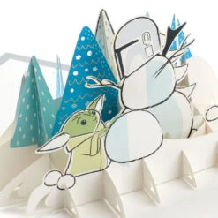 Hallmark Star Wars: The Mandalorian™ Grogu™ Warm Wishes 3D Pop-Up Holiday Card 13 Hallmark Star Wars: The Mandalorian™ Grogu™ Warm Wishes 3D Pop-Up Holiday Card -Featured Home Stores Star Wars The Mandalorian Grogu 3D PopUp Holiday Card 1499XXH9985 04