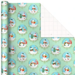 Hallmark Pastel Christmas Prints 3-Pack Wrapping Paper, 120 Sq. Ft. -Featured Home Stores Storybook Scenes 3Pack Christmas Wrapping Paper 5JXW1081 03
