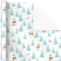 Hallmark Pastel Christmas Prints 3-Pack Wrapping Paper, 120 Sq. Ft. -Featured Home Stores Storybook Scenes 3Pack Christmas Wrapping Paper 5JXW1081 05