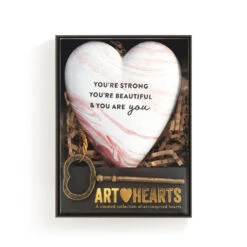 Demdaco Strong Beautiful You Art Heart With Key Stand -Featured Home Stores Strong Beautiful You Heart Sculpture With Key 1003480430 04