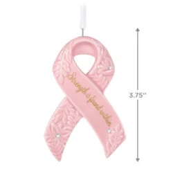 Hallmark Strength Within Pink Ribbon Porcelain Ornament Benefiting Susan G. Komen® -Featured Home Stores Susan G Komen Pink Ribbon Keepsake Ornament 1999QXI7427 03