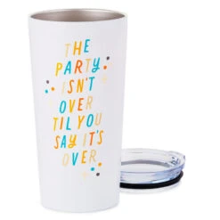 Hallmark The Party Isn't Over Stainless Steel Tumbler, 20 Oz. -Featured Home Stores The Party Isnt Over Travel Ceramic Mug 1BIR1264 03
