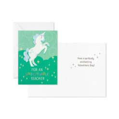 Hallmark Colorful Unicorn Classroom Valentines Set With Light-Up, Musical Mailbox -Featured Home Stores Unicorn Kids Classroom Exchange Valentines and Box 5VBX2959 03