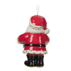 Hallmark Jolly Santa Porcelain Special Edition Ornament 11 Hallmark Jolly Santa Porcelain Special Edition Ornament -Featured Home Stores Vintage Jolly Santa With Wreath Keepsake Ornament 2499QXT4113 06
