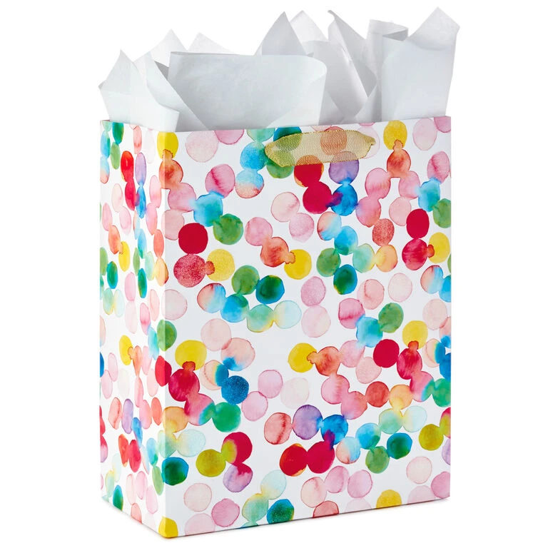 Hallmark 13" Watercolor 3-Pack Assorted Gift Bags With Tissue - Image 5