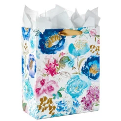 Hallmark 13" Watercolor 3-Pack Assorted Gift Bags With Tissue -Featured Home Stores Watercolor 3Pack Assorted Large Gift Bags Tissue 5EGB6367 06