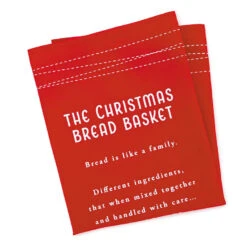 Demdaco Christmas Bread Basket And Tea Towel, Set Of 2 -Featured Home Stores White Ceramic Bread Basket and Red Tea Towel 2020210677 03