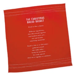 Demdaco Christmas Bread Basket And Tea Towel, Set Of 2 -Featured Home Stores White Ceramic Bread Basket and Red Tea Towel 2020210677 04