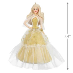 Hallmark 2023 Holiday Barbie™ Ornament 8 Hallmark 2023 Holiday Barbie™ Ornament -Featured Home Stores White Holiday Barbie Doll Keepsake Ornament 2199QXR8209 03