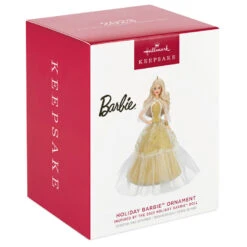 Hallmark 2023 Holiday Barbie™ Ornament 9 Hallmark 2023 Holiday Barbie™ Ornament -Featured Home Stores White Holiday Barbie Doll Keepsake Ornament 2199QXR8209 04