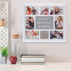 Malden Photo Collage Letterboard White Picture Frame, 18.5x16.5 -Featured Home Stores White Photo Collage Letterboard Picture Frame 918608 03