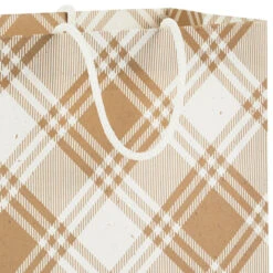 Hallmark Christmas Kraft 8-Pack Holiday Gift Bags, Assorted Sizes And Designs -Featured Home Stores White on Kraft Paper Assortment Christmas Gift Bags 5XGB1417 05